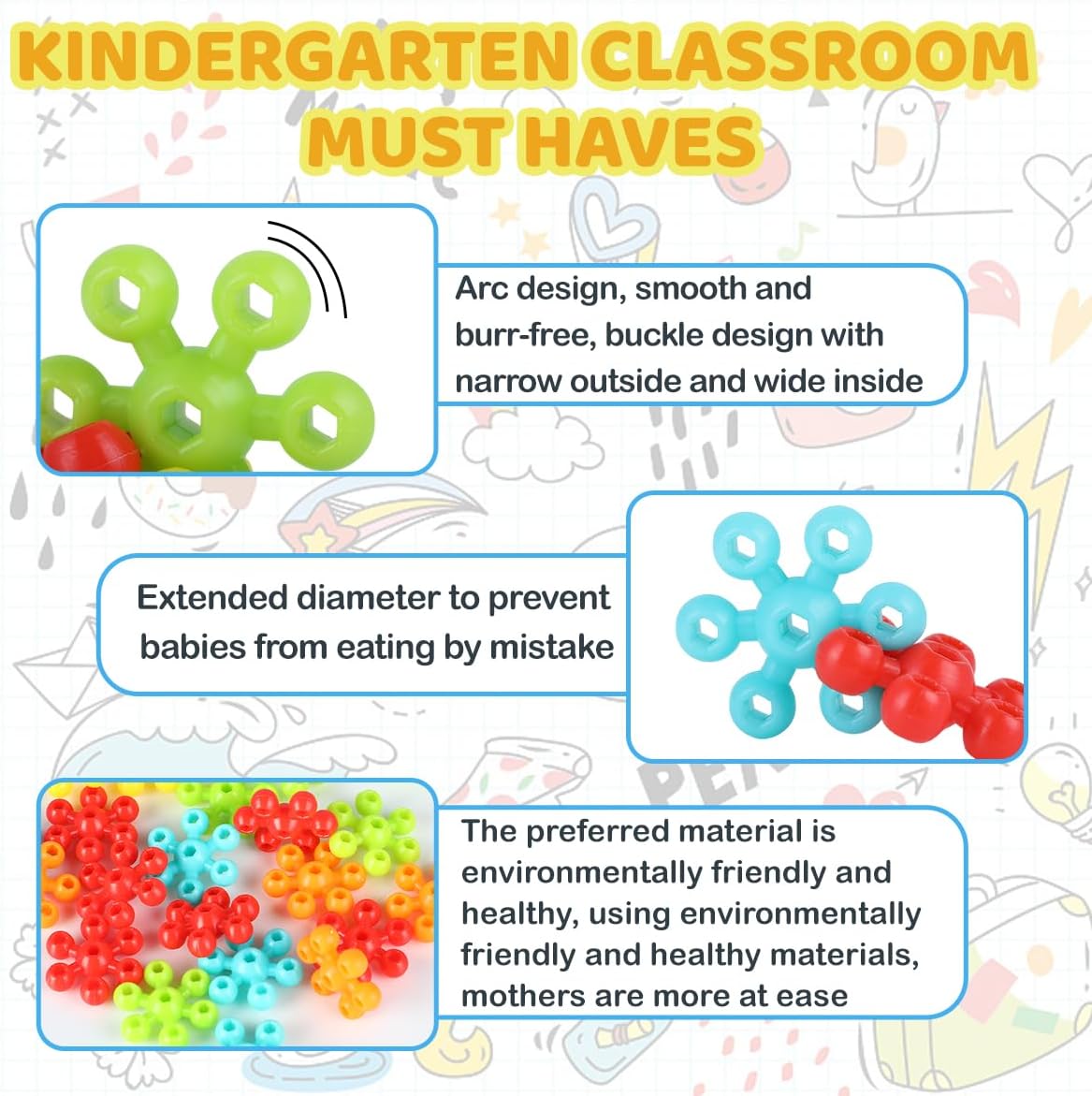 Snowflake Interlocking Building Blocks for Kids + FREE Learning 2000+ pages PDF worksheet for kids📚
