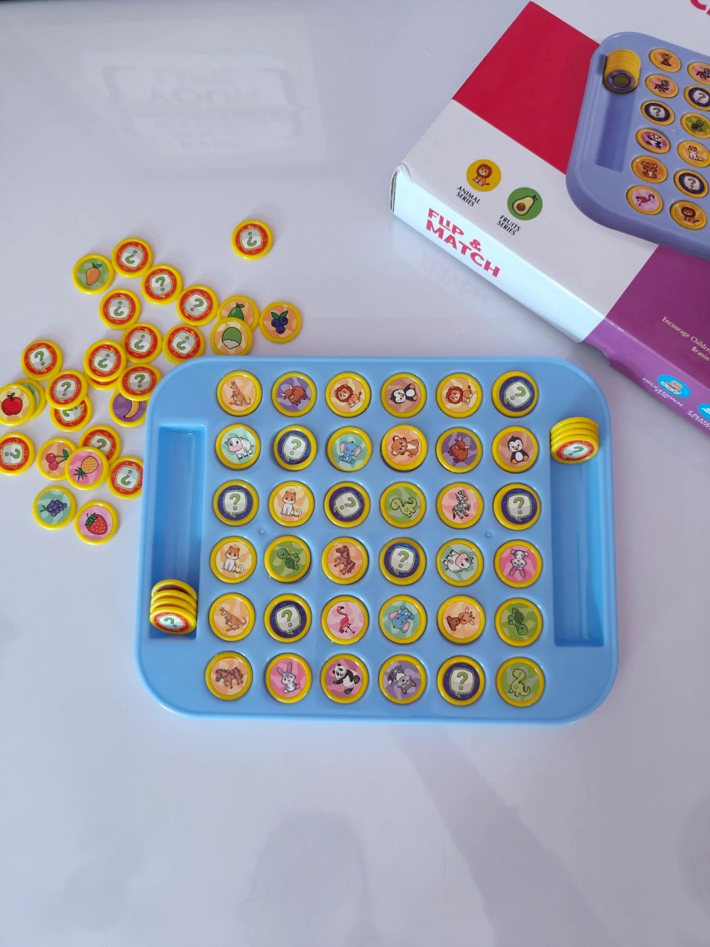 🐻🧠 Flip Match Animal Memory Game Board 🐰