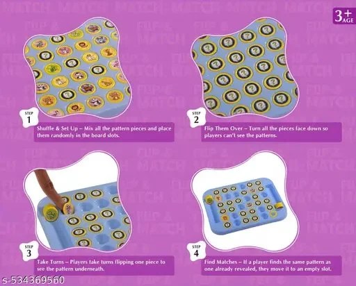 🐻🧠 Flip Match Animal Memory Game Board 🐰