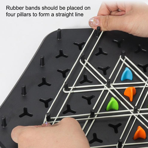 Triangle shape rubber game!! 2-4 player game (NEWLY LAUNCHED) - Boost Cognitive Skills & Fun for Kids & adults