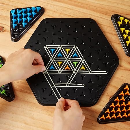 Triangle shape rubber game!! 2-4 player game (NEWLY LAUNCHED) - Boost Cognitive Skills & Fun for Kids & adults