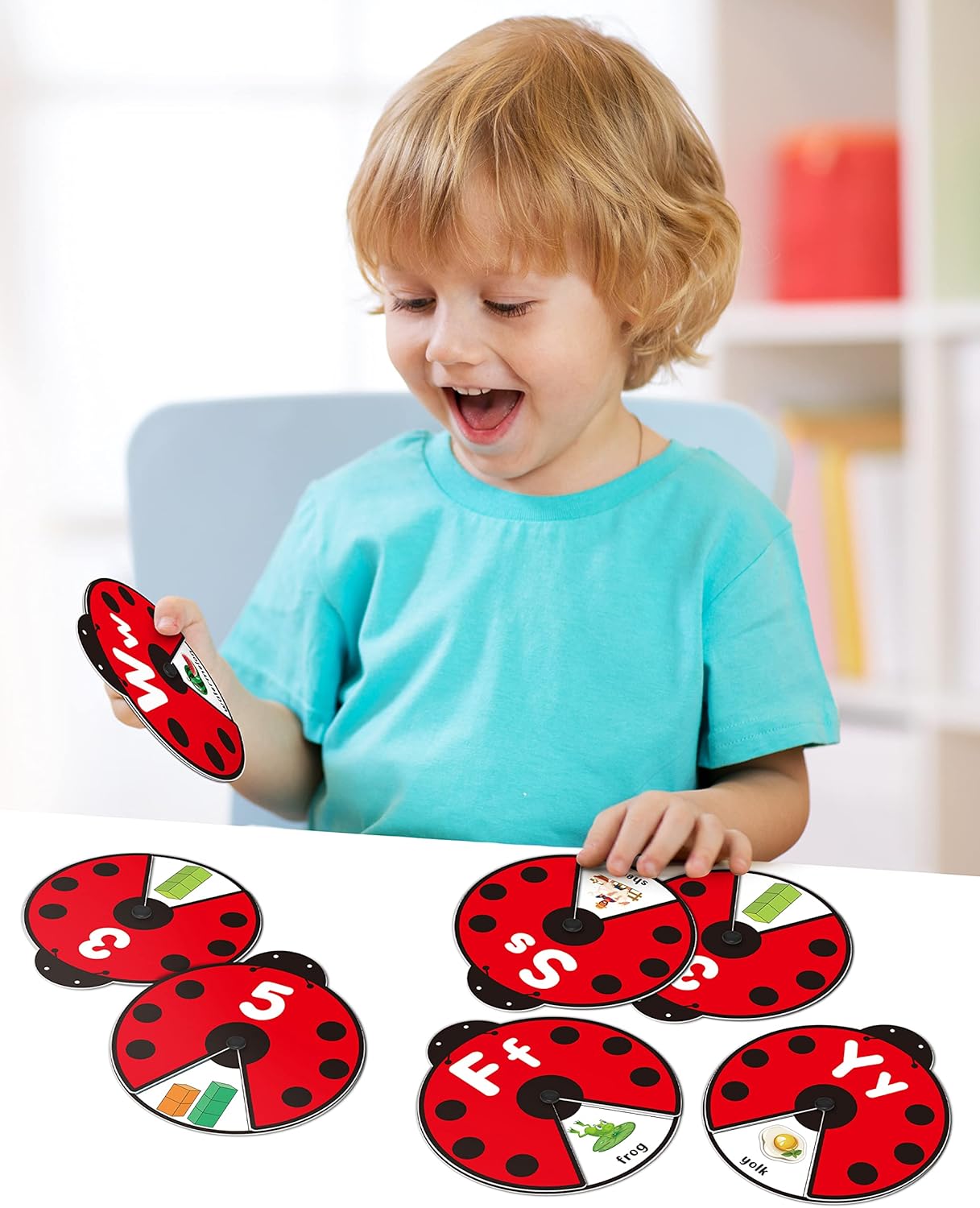 Early Learning Montessori Spinning Flash Cards – ABC 123 Alphabet & Number Toy for Kids (3–5 Years) | Phonics Game, Learn to Read, Speech Therapy & Preschool Educational Gift