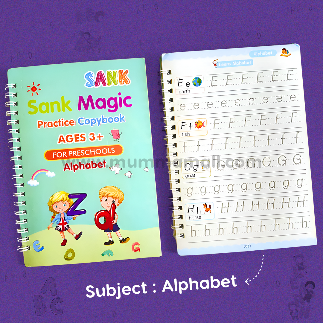 ✨Magic Practice Copybook📚, Buy 1 Set Get 1 Set Free🤩 (8 Book + 2 Pen+ 20 Refill +2 Grip)✍