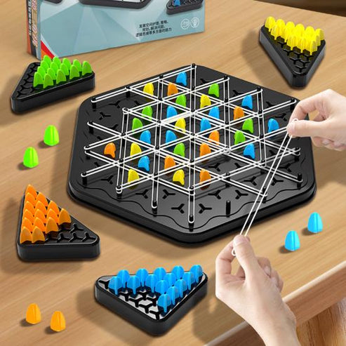 Triangle shape rubber game!! 2-4 player game (NEWLY LAUNCHED) - Boost Cognitive Skills & Fun for Kids & adults