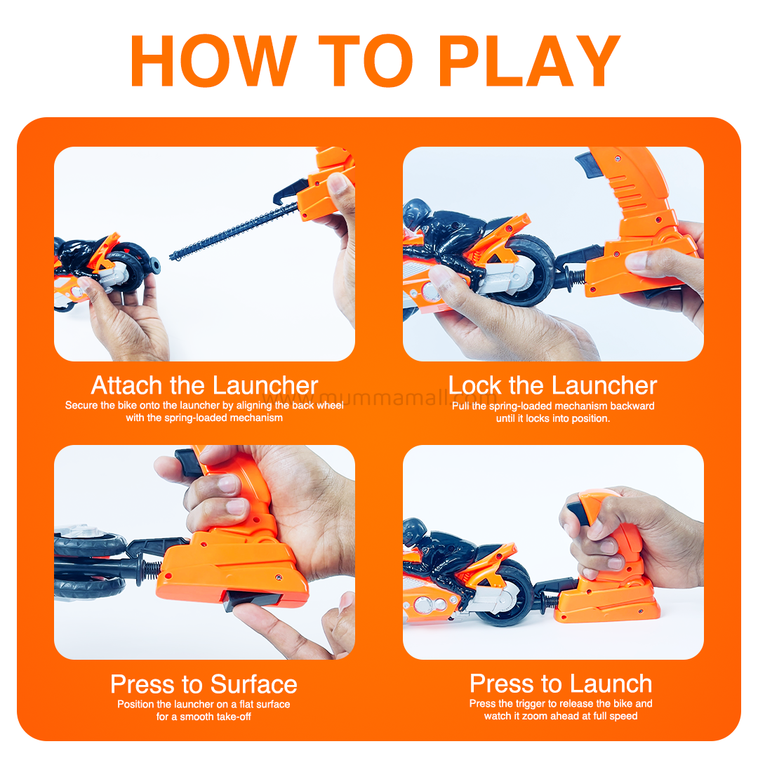 🏎️ Turbo Rider Bike Toy – Friction-Powered Fun 🚴‍♂️