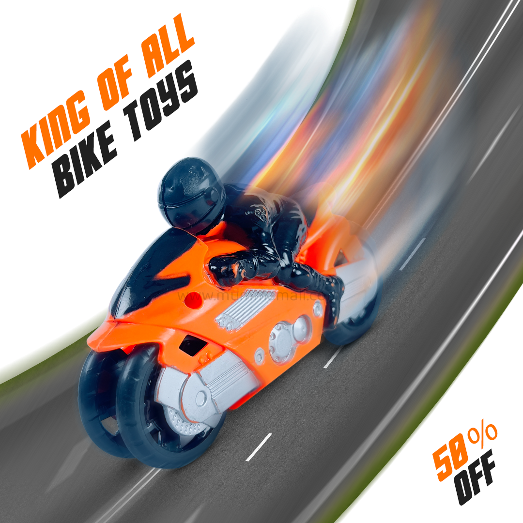 🏎️ Turbo Rider Bike Toy – Friction-Powered Fun 🚴‍♂️