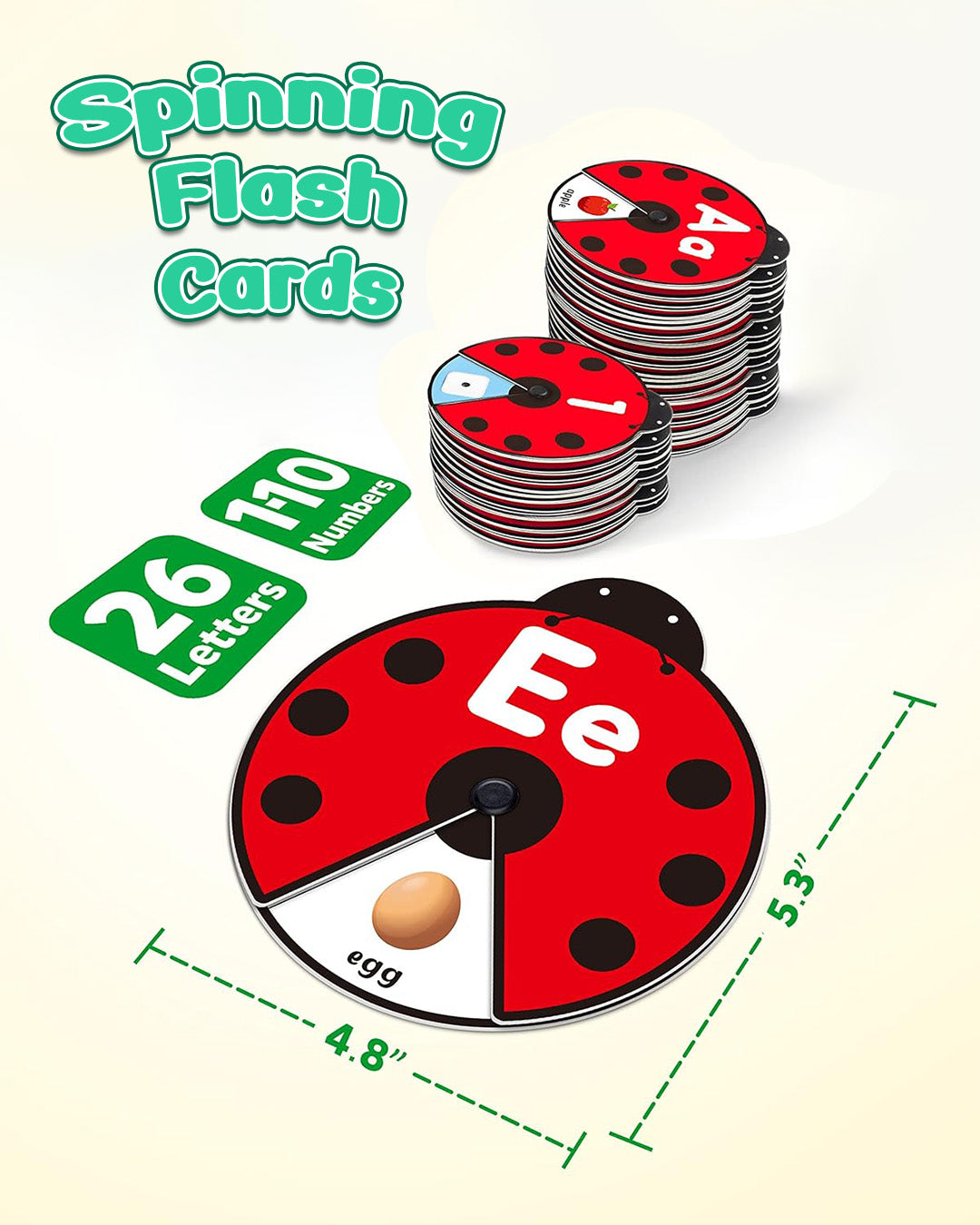 Early Learning Montessori Spinning Flash Cards – ABC 123 Alphabet & Number Toy for Kids (3–5 Years) | Phonics Game, Learn to Read, Speech Therapy & Preschool Educational Gift