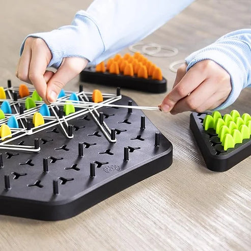 Triangle shape rubber game!! 2-4 player game (NEWLY LAUNCHED) - Boost Cognitive Skills & Fun for Kids & adults