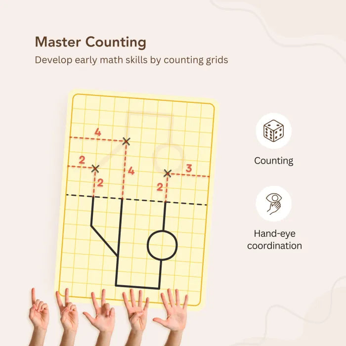 Kids' Reusable Symmetry Drawing Cards – Perfect for Art, Gifts & Brain Training (20 card With 2 Erasable Markers)